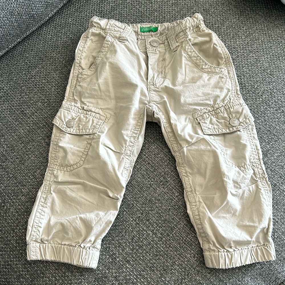 United Colors of Benetton, cream boy’s pants, size 18 months